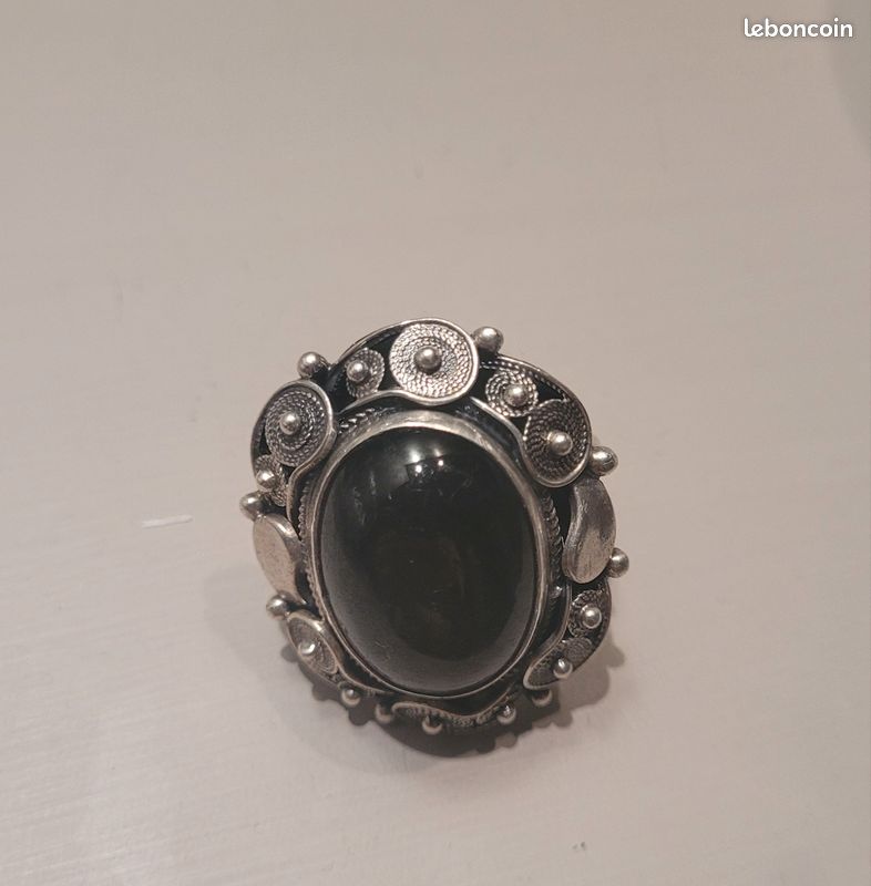 Bague argent et onyx (image 1)