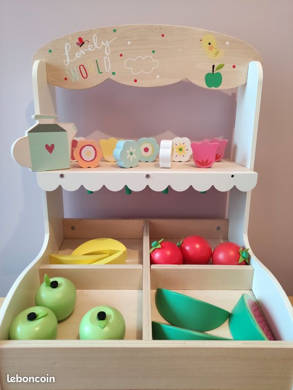Marchande de fleurs et fruits en bois Verbaudet (image 1)