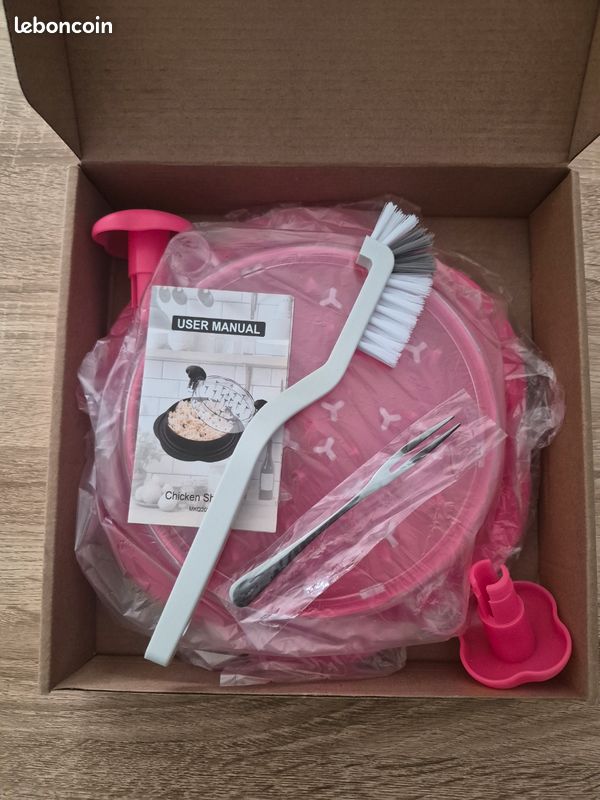 YCHYAN Déchiqueteuse De Poulet - Broyeur Viande Avec Couvercle Transparent, Hachoir Manuel Ergonomique, Lavable Au Lave-Vaisselle