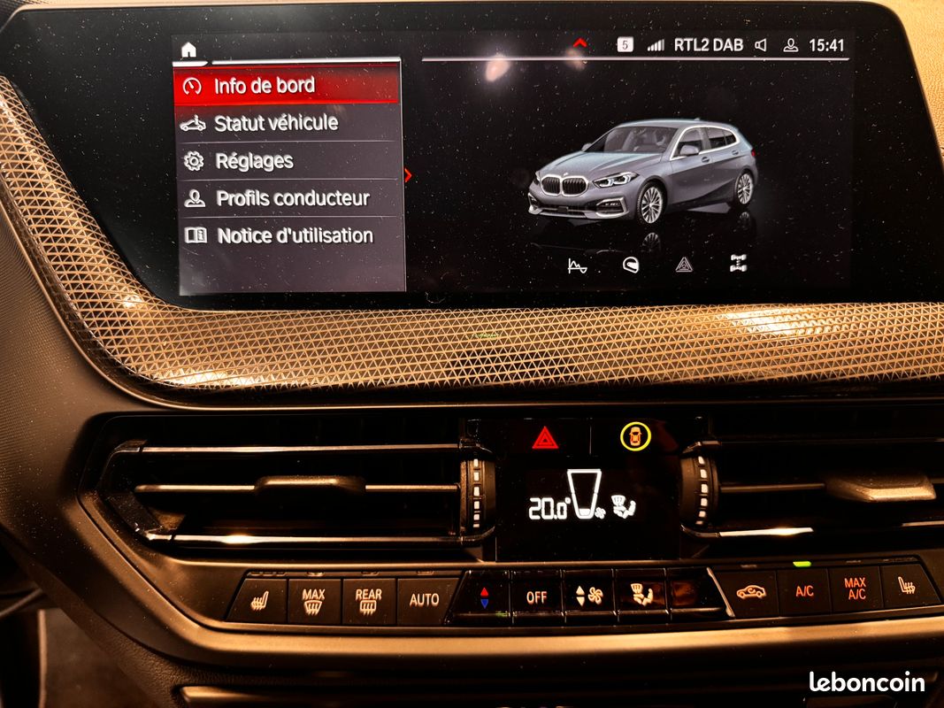 BMW SERIE 1 1.5 118 I 140 LUXURY DKG BVA / SIEGES CHAUFFANTS / APPLE CARPLAY / AFFICHAGE TÊTE HAUTe (image 16)