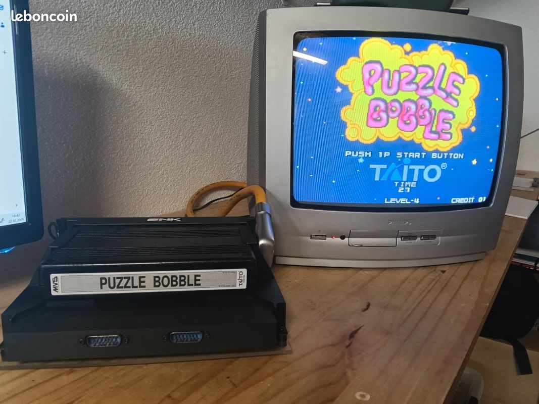 Jeu Neo Geo MVS Puzzle Bobble - En Bon état, Boîte Peut Avoir De Légères Marques