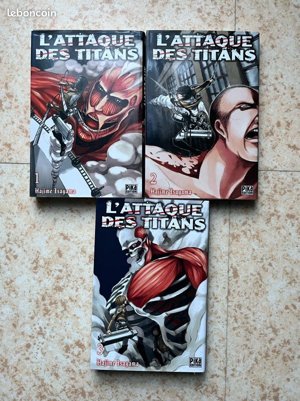 Vends lot de manga "L’attaque des Titans" tome 1,2 et 3 (image 1)