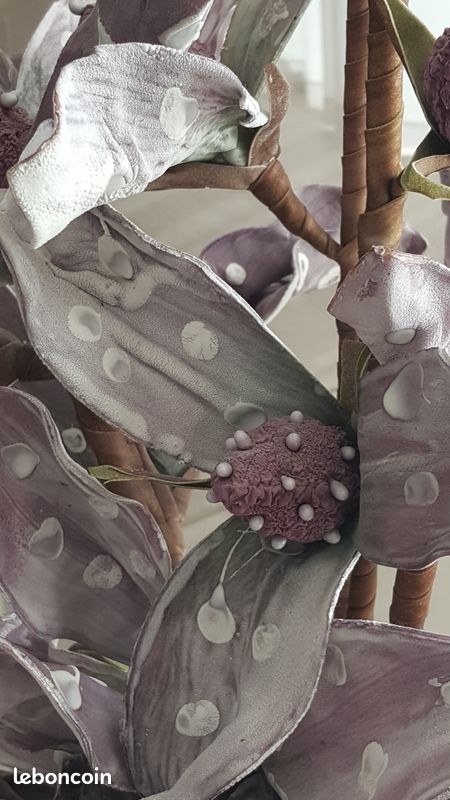Grand vase verre avec fleurs (image 3)