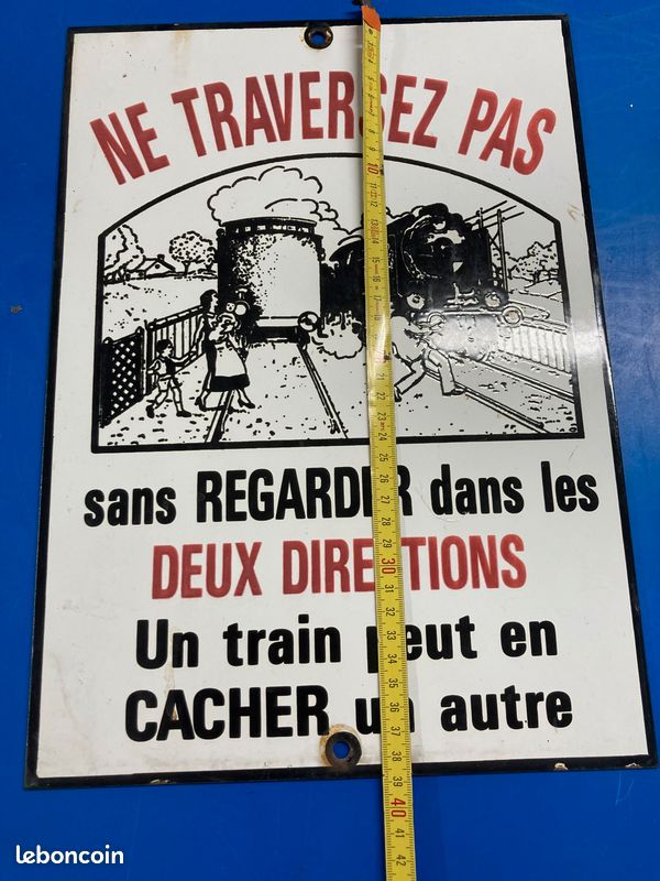 PLAQUE ÉMAILLÉE SNCF EUR 75,00 - FR PLAQUE ÉMAILLÉE SNCF EUR 75,00 - FR