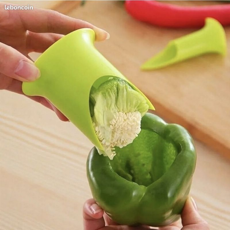 Lovelegis Vider Poivrons épépineur Tomates Ustensile Cuisine Lot 2 Pièces Facile à Utiliser Accessoire Vu à La Télé Idée Cadeau Originale Noël Anniversaire Gadget Domestique