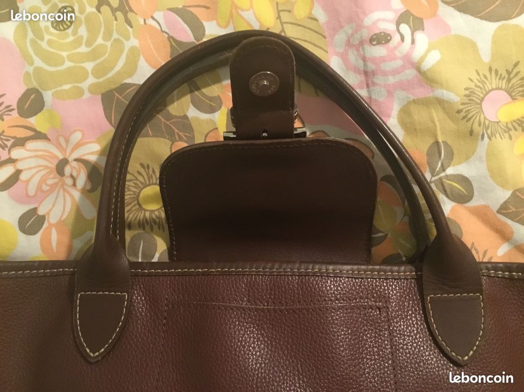 LONGCHAMP ⭐️ sac Gatsby en cuir marron TBE (image 8)