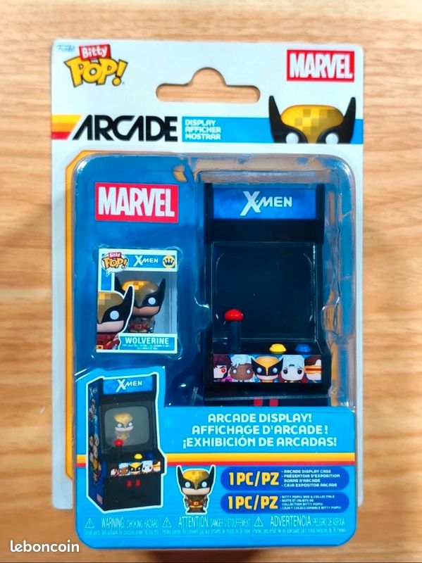 Funko Bitty Pop Arcade Marvel X-Men - Présentoir Borne d'Arcade & Wolverine (image 1)