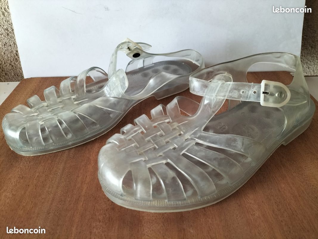 Sandales Méduses transparentes " SARRAIZIENNE " T 38 (image 2)