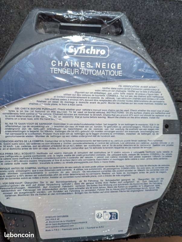 Vends Chaînes Neige neuves (image 3)