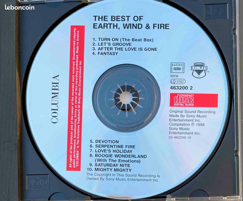 â„đŒCD đșđž Earth Wind & Fire (The Best Of , vol. II) â· 1988 (image 3)