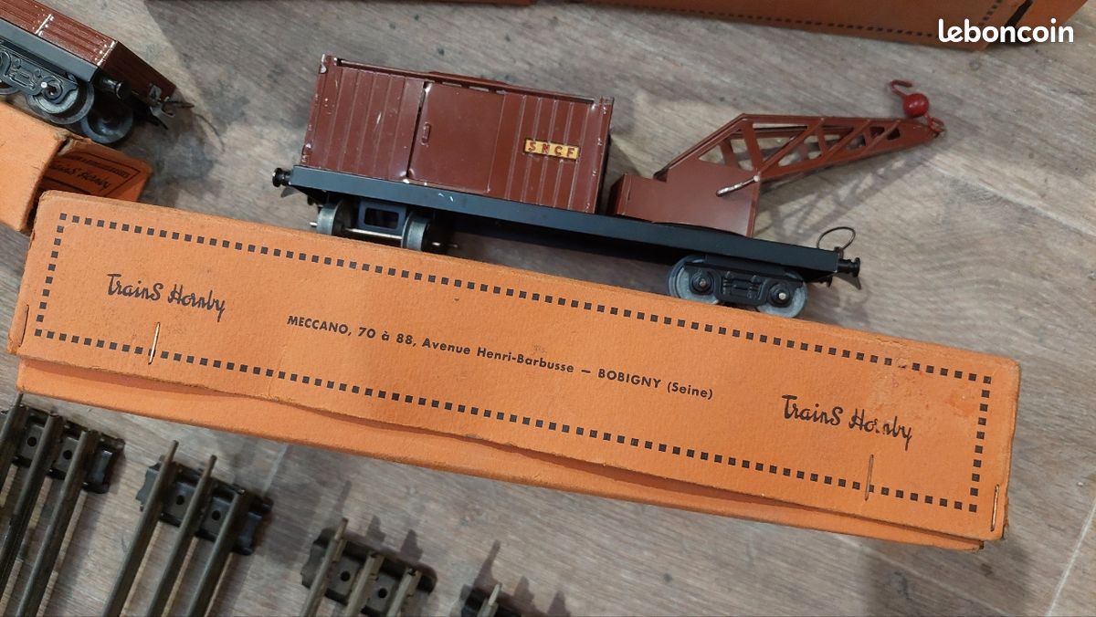 Trains anciens Hornby Meccano échelle 0 – lot complet – années 50 - Collection