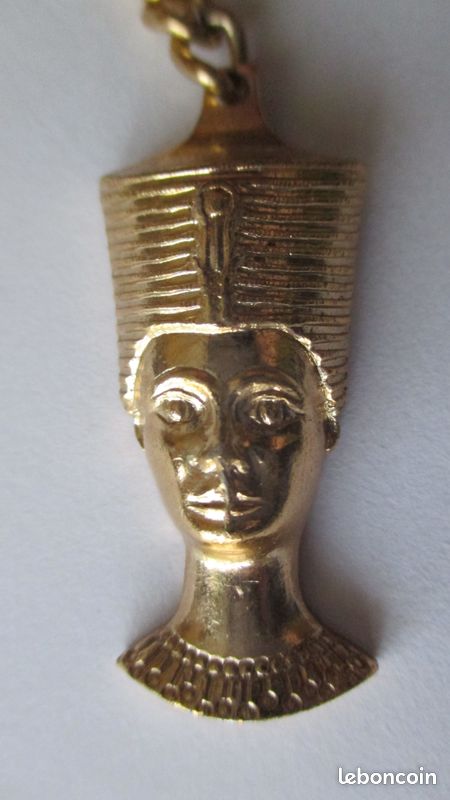 Porte-clés Brodé Patch Néfertiti Égypte Ancienne - Création Française