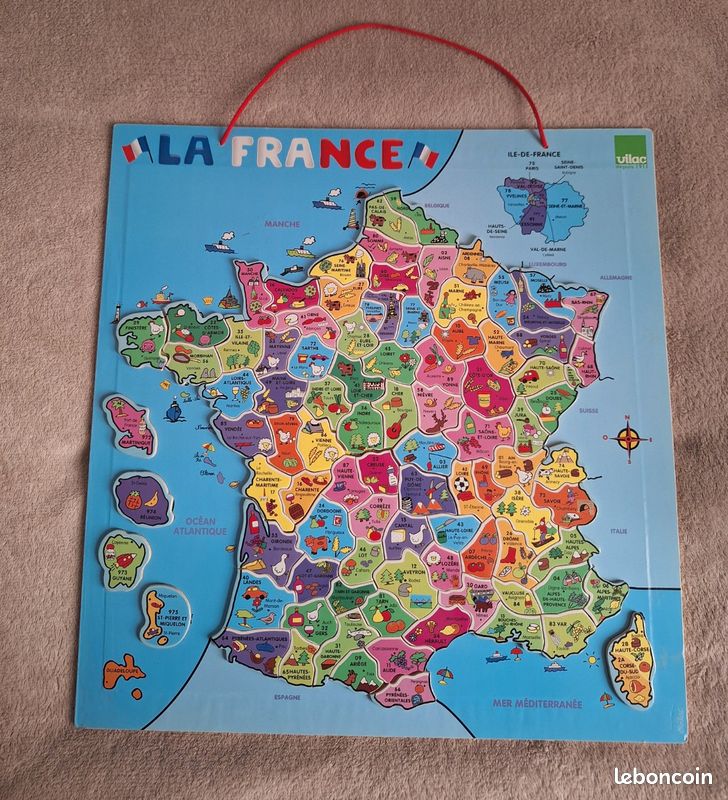 Puzzle anien du XIXe - FRANE par DEPARTEMENTS - A.W. & G.L anton