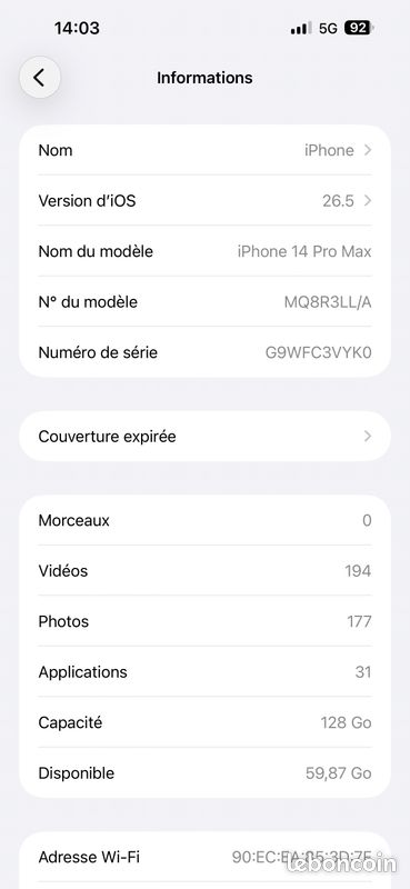 I phone 14 pro max (image 1)
