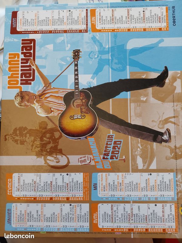 Calendrier poste johnny hallyday (image 2)