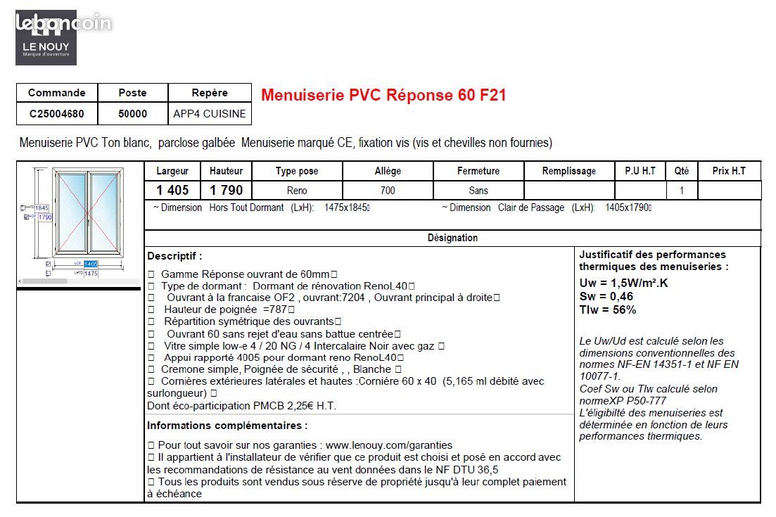 Fenêtre PVC neuve (image 2)