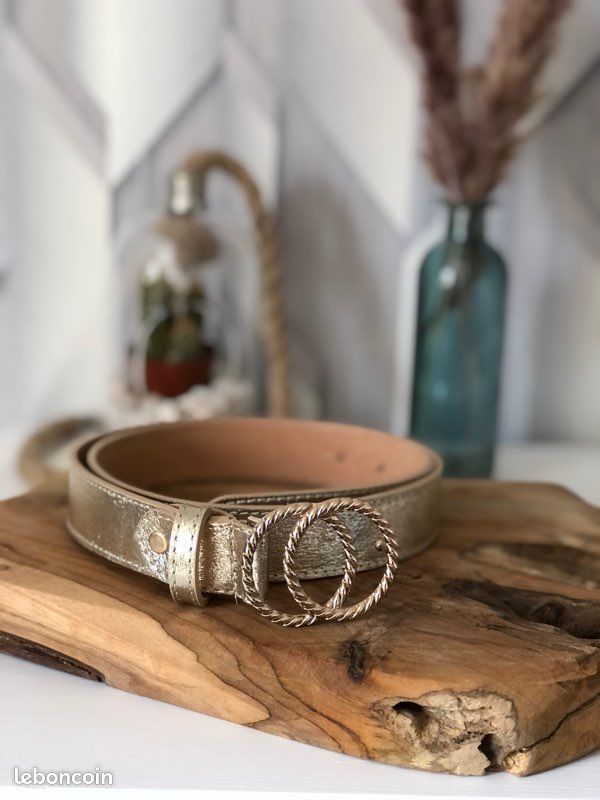 Ceinture en cuir daim fabriquée en Italie (image 1)