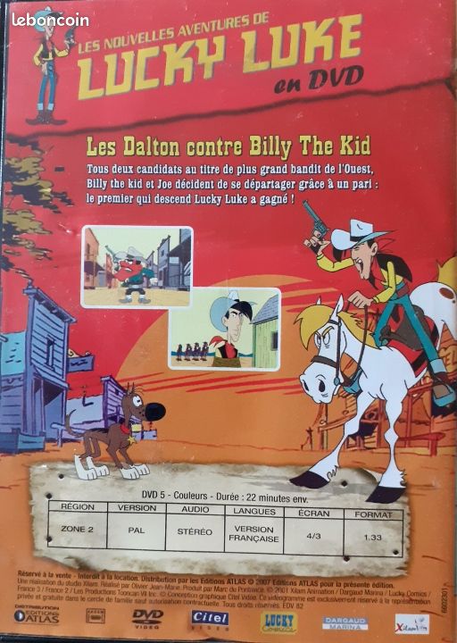 VD – Enfants -Dessin animé – Lucky Luke – Les Dalton contre Billy The Kid (image 2)