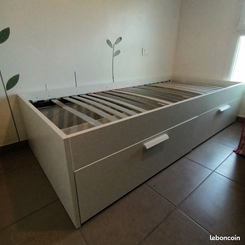 Lit ikea + sommier 90x200 (image 1)