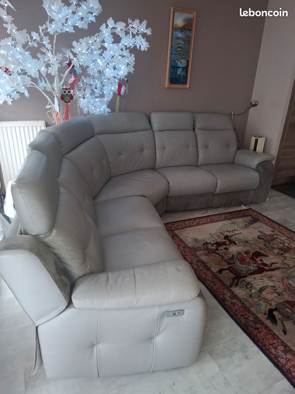 Vend canapé cuir angle 6 place (image 6)