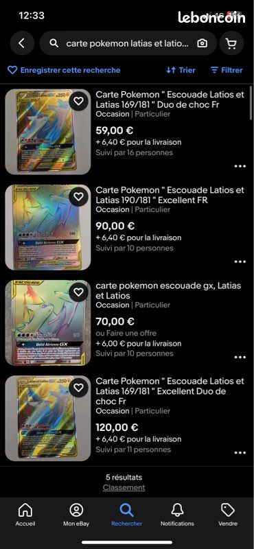 Carte pokémon latios et latias escouade (image 3)