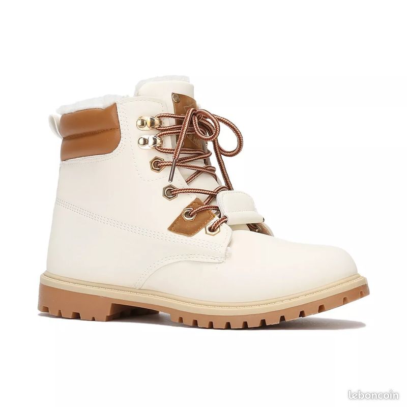 Bottines Rangers Blanche Femme Rangers Lacets Blancs Bottines