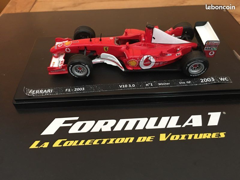 Miniature Altaya Ferrari F1 1/24 N°10, F2003 De Michael Schumacher, Neuve