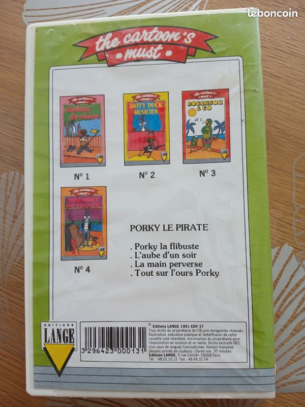 Ancienne VHS "Porky le pirate" (image 2)