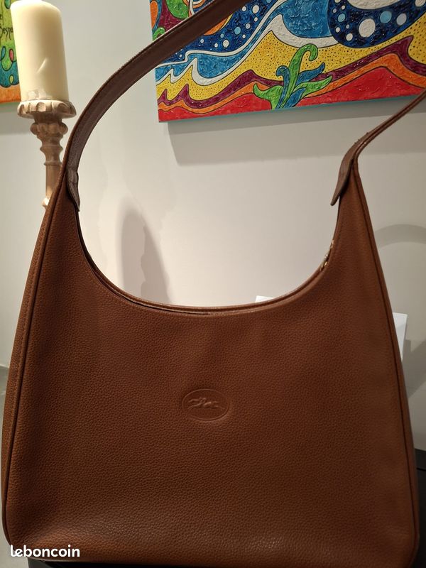 Hobo Bag Bagagerie Longchamp Sac En Cuir Marron Modèle Vintage