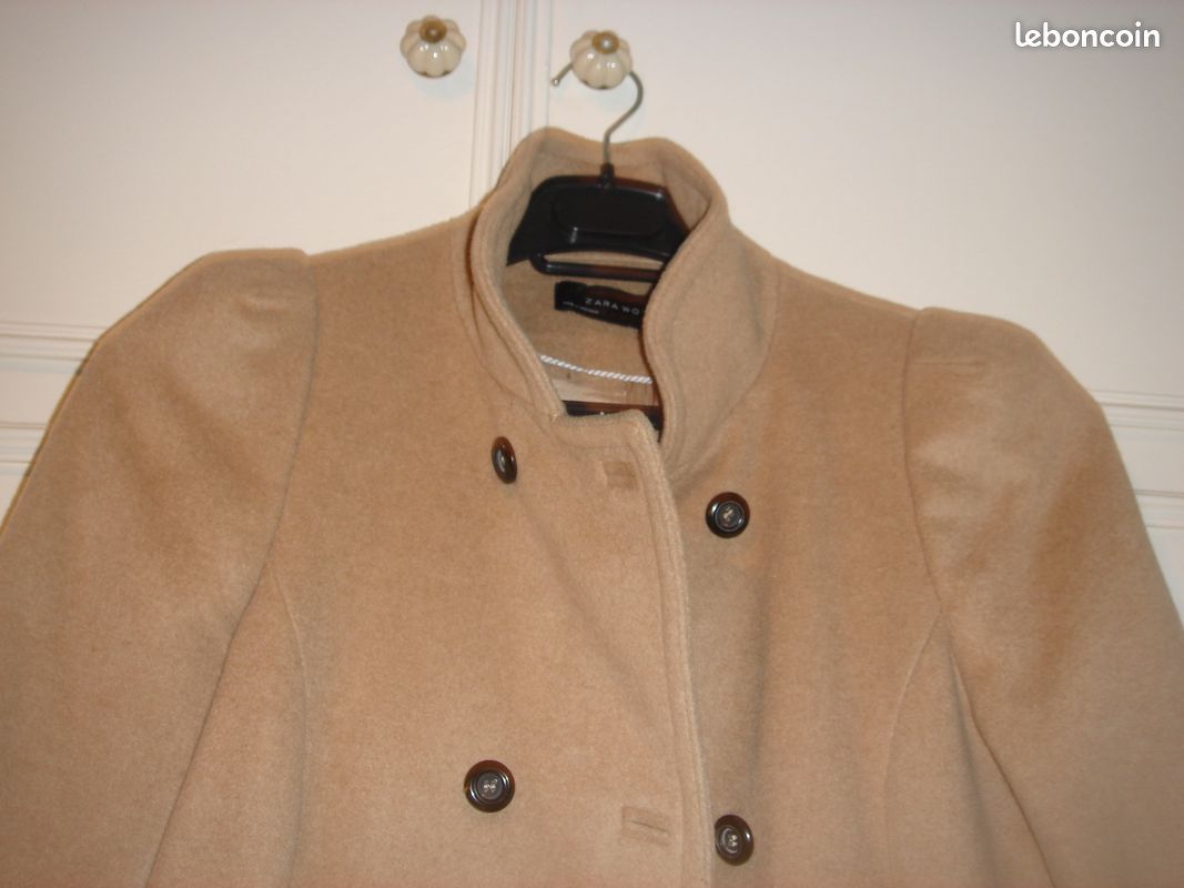 Manteau en laine beige zara (image 6)
