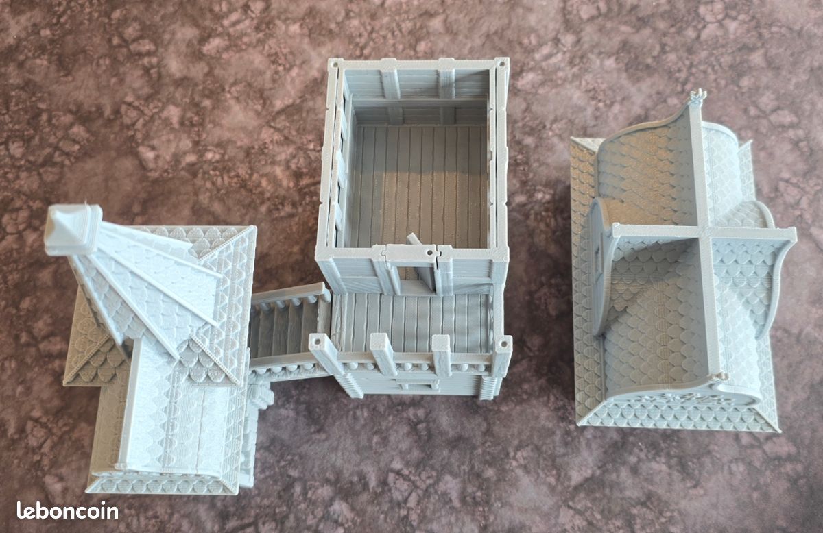 Maison 2 étages JDR - terrain à peindre, pour jeux de rôle / figurines (D&D, Pathfinder...) (image 5)