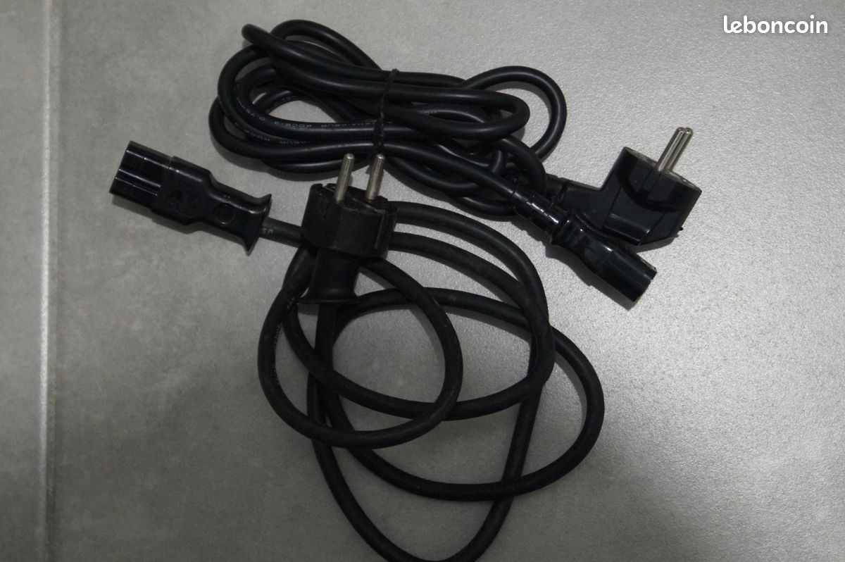 Lot de 2 câbles d'alimentation UE de 1,8 m - 3 broches - 250 V