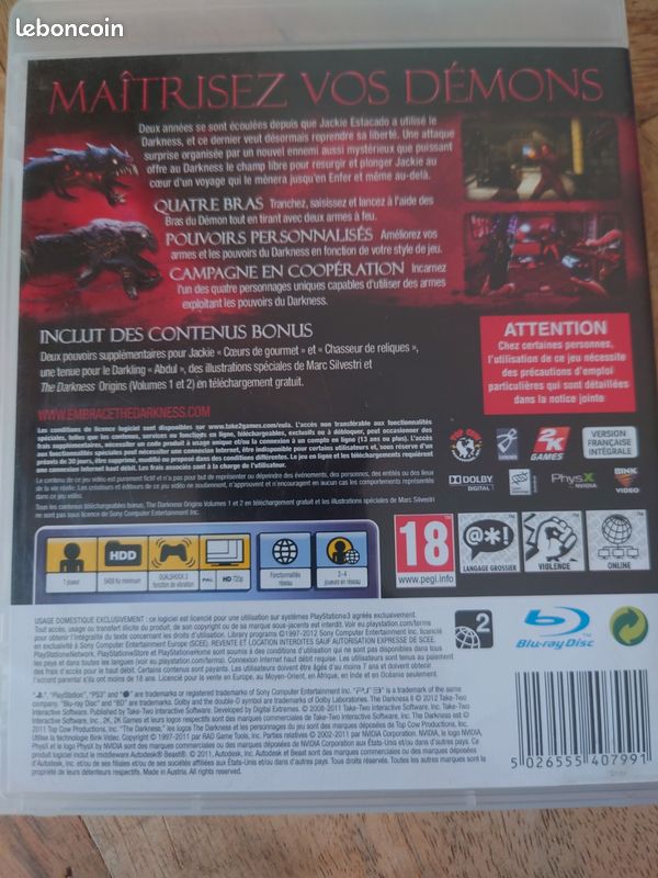 The Darkness II (Limited Edition) pour PlayStation 3