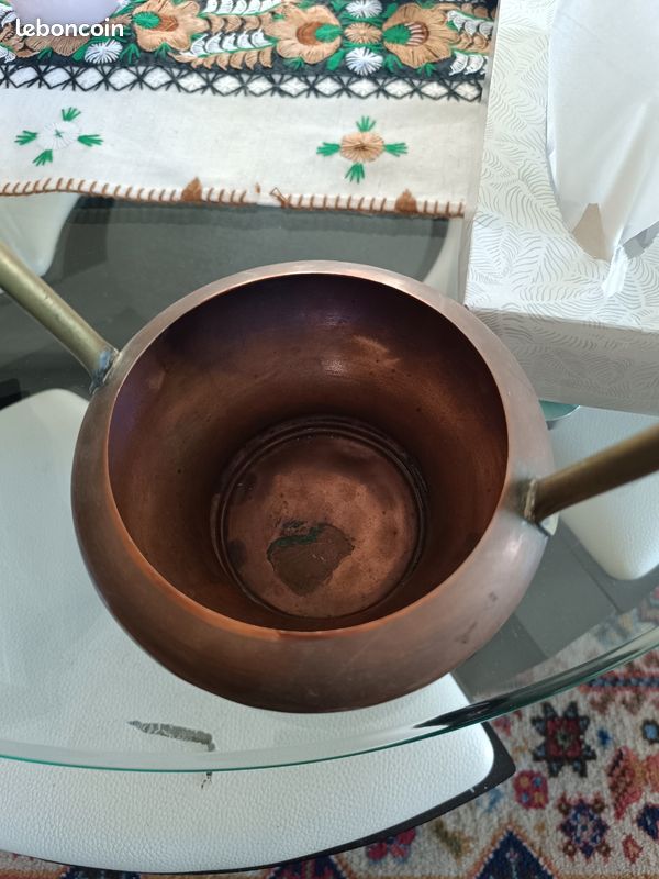 Cache pot bouquetière cuivre laiton (image 2)