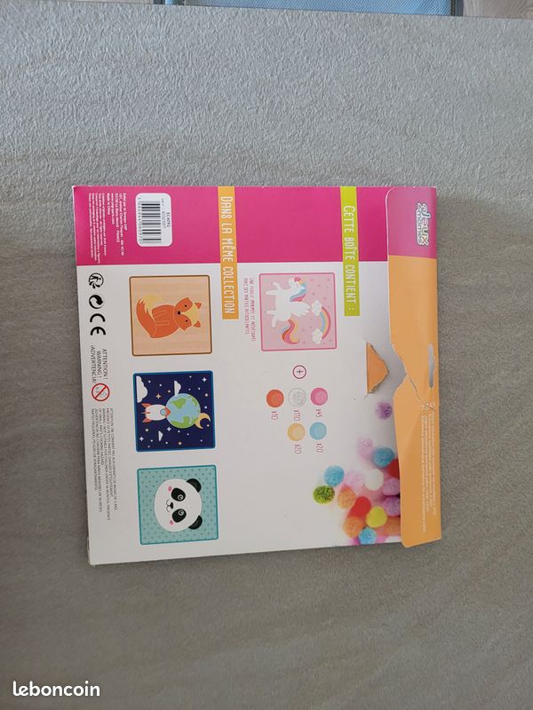 Coffret pompons à coller licornes (image 3)