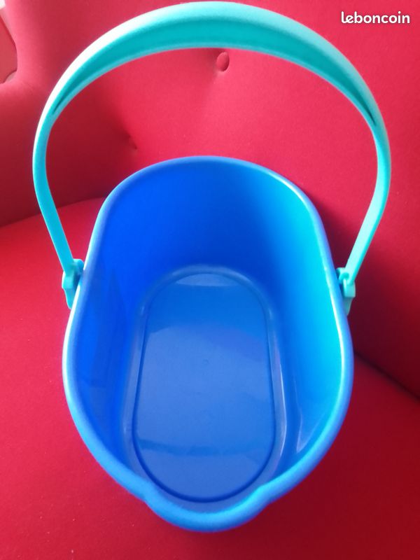 Ancien Seau à Méné My Buddy N°104 – Seau De Pêche Vintage Métal Bleu Sarcelle Et Rouge