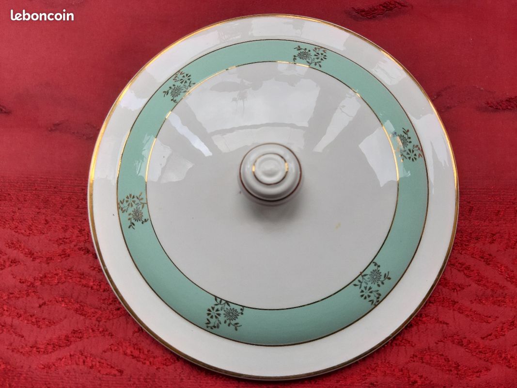 Couvercle de soupière/légumier demi-porcelaine K&G Lunéville modèle Vendôme (image 1)