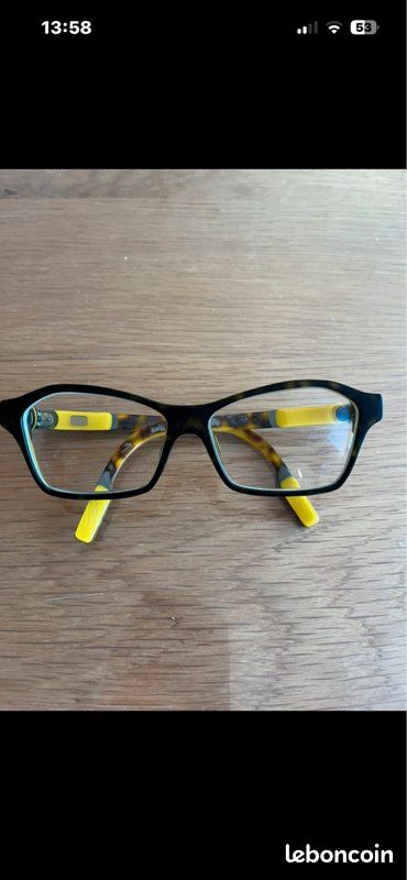 Lunette créateur noire et jaune (image 1)