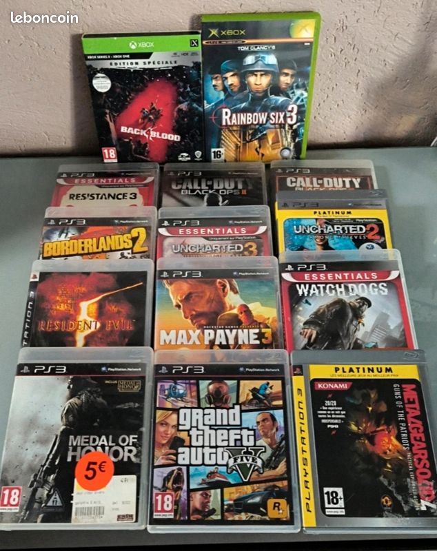 Lot De 12 Jeux PS3 – Dont Uncharted 3, état Bon, Avec Boîtiers