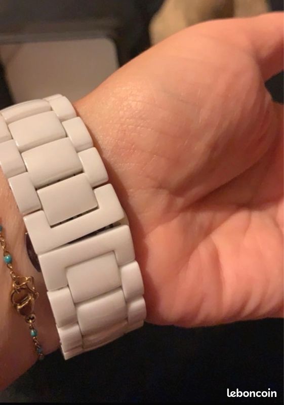 Montre en céramique blanche et zirconium (image 6)