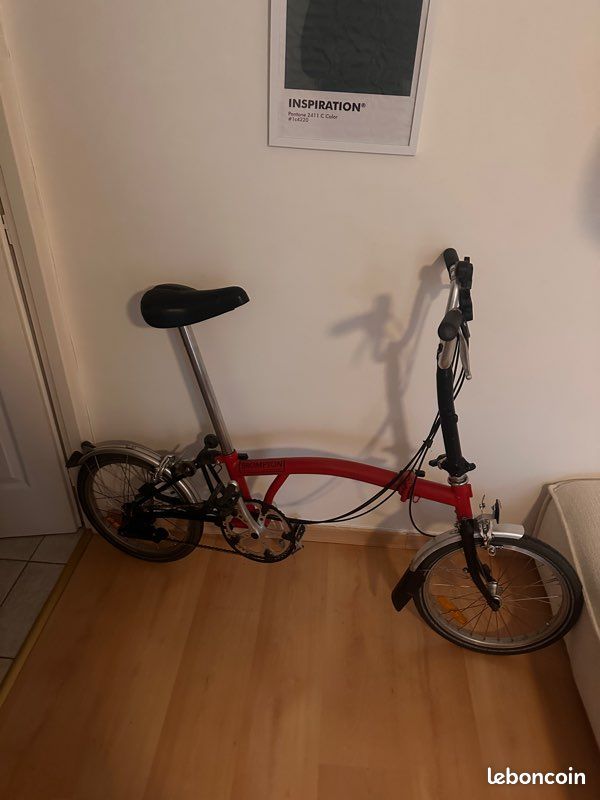 Vélo pliant Brompton vitesses Rouge guidon H P6L Vélos
