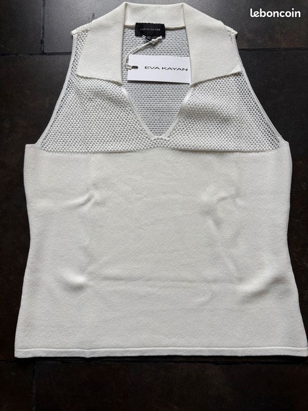 Débardeur Eva Kayan Gris Brillant - Taille 40 - Neuf Avec étiquettes