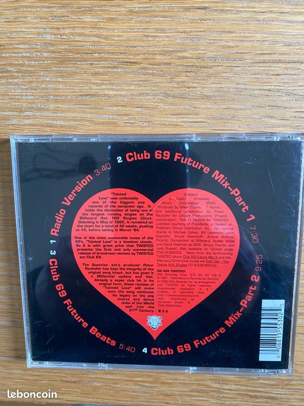 Soft Cell vs club 69 maxi cd tainted love (image 2)