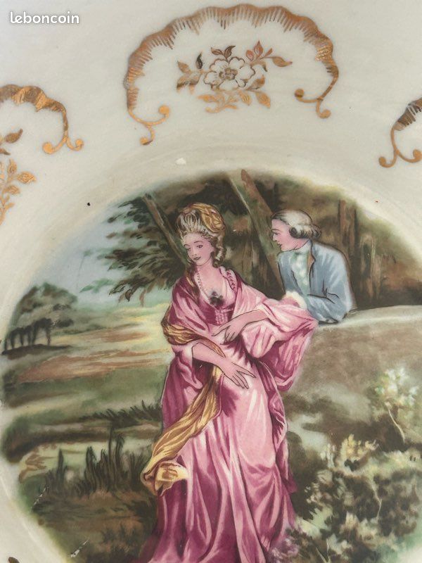 Service porcelaine française motif fragonard (image 12)