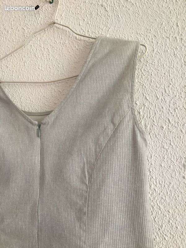 Robe Chasuble Bleu ciel fines rayures Taille M (image 8)
