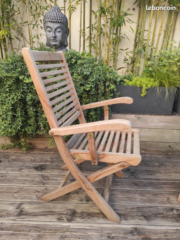 Chaises et fauteuils en teck massif (image 2)