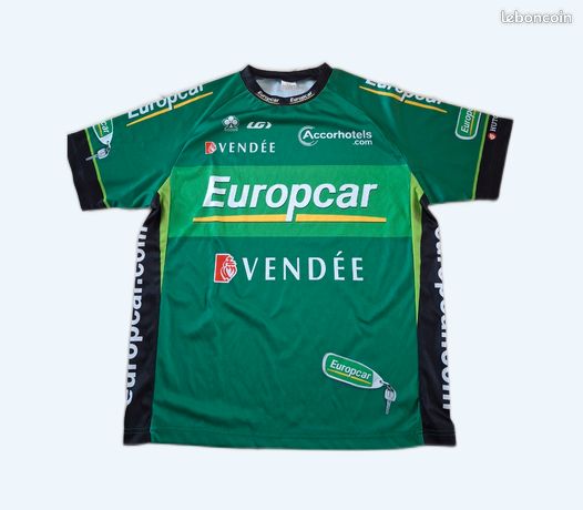 Maillot Cyclisme Vintage Europcar – Vendée LG Somfy – Taille M, Manches Courtes