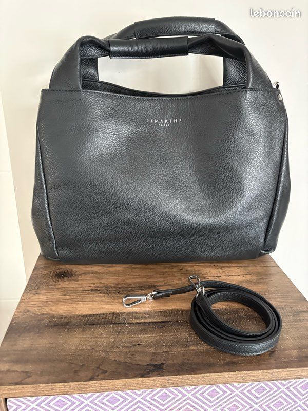 Sac Lamarthe En Cuir Rouge Foncé - Modèle Fourre-tout Occasion