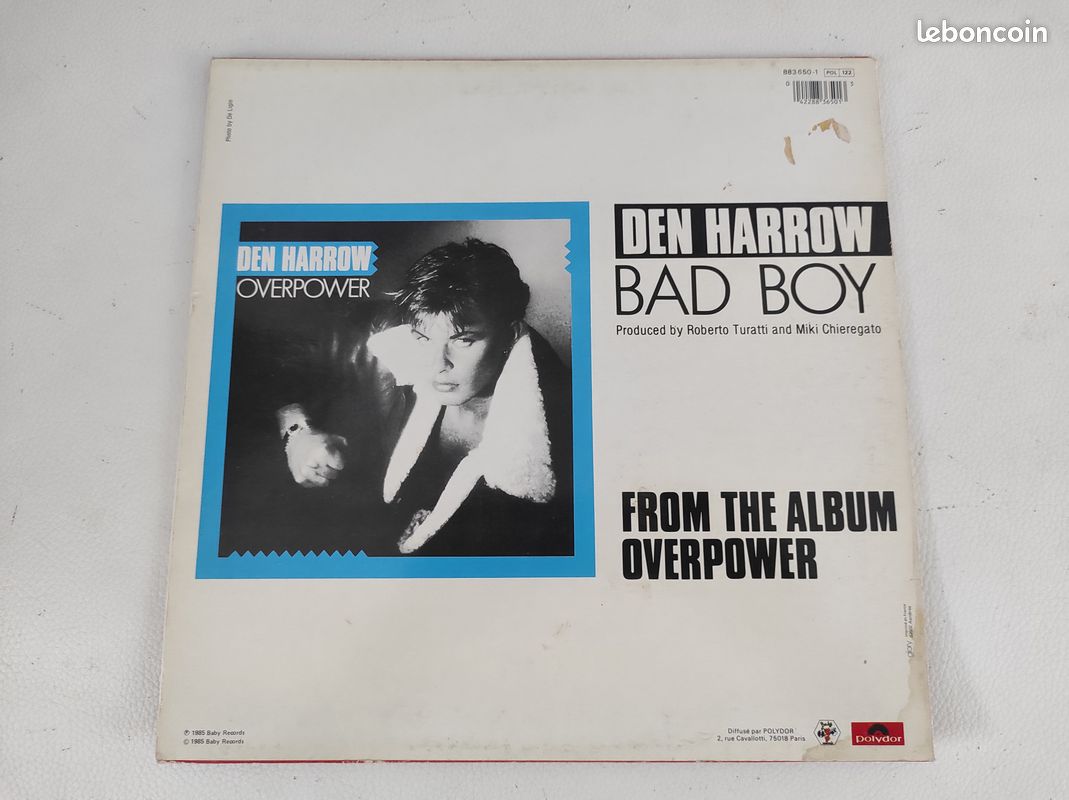 DEN HARROW, vinyle maxi 45 tours, Bad boy (image 2)