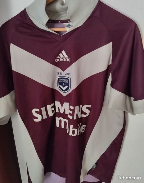 Maillot Vintage Girondins De Bordeaux Third 2001-2002 – Adidas, Taille XL